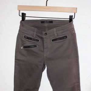 J Brand Grey Skinny Jeans with Zippers